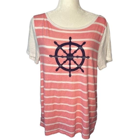 Tommy Hilfiger Tops - Tommy Hilfiger Nautical T-Shirt
Pink White Size L
